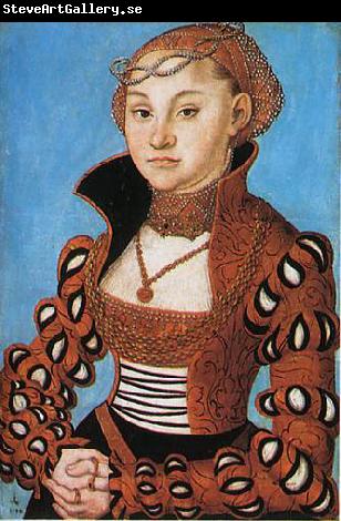 Lucas  Cranach Portrait dune noble dame saxonne